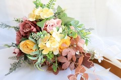 Customization Simulation flower orange rose bridal bouquet western wedding prop