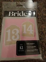 New BRIDES Table Numbers White/Brown Fold & Stand Wedding Choose Style
