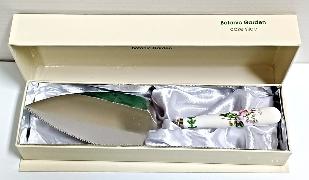 Botanic Garden Portmeirion Cake Slice Knife 10″ New In Original Box – England
