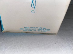 Vintage 1950’s Hand Painted Coast Novelty Wedding Cake Couple Topper W/Orig Box