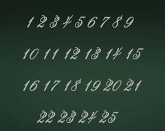 Wedding Table Numbers 1-10,15,20,or 25 Centerpiece Vinyl Sticker Decals (d)