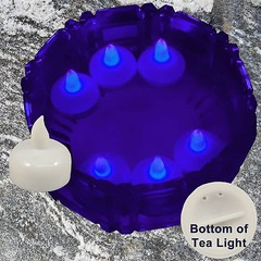 NEW 12 Purple Led Floating Candle Floral Tea Light for Wedding Centerpiece Decor