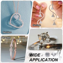 100Pcs Diamond Decoration Cubic Zirconia, 3A CZ Stones 1.0mm Loose Gems, Clear
