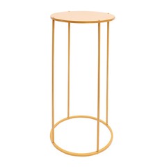 A Set of 3 Cylindrical Flower Racks Gold Party Decor Stand Metal Flower Holder