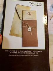 Hobby Lobby Studio His & Hers 25 Count Brown Wedding Invitations Country Western