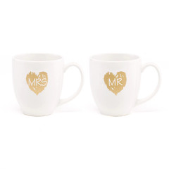 Brush of Love Mr. & Mrs. Mug Set