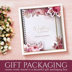 3PC VINTAGE FLORAL WEDDING PLANNER KIT 9x11in – UNIQUE GIFT SET-Wedding Planner