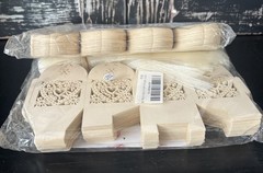 200 CREAM Color Love Heart Laser Cut Wedding Favor Boxes w/ Ribbon