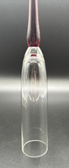 Beautiful Hand blown Colorful Crystal Footless Long Stem Champagne Flutes & Vase