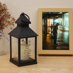Sympathy Gifts for Loss of Loved One, Memorial Gift Lantern with Card, Black