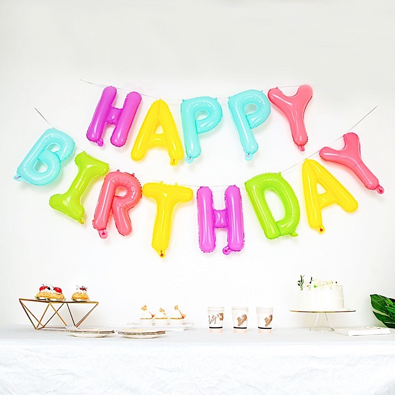 13″ Assorted Happy Birthday Mylar Foil Balloon Banner Party Events Decorations