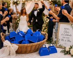 12 Blue Metal Cowbells Noise Makers 3″ Wedding Sports Party Bells