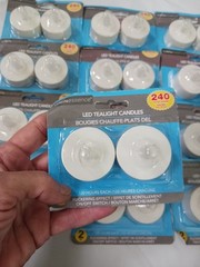 LED Tealight Candles 24 Flickering Amber lights, flameless battery included. NEW