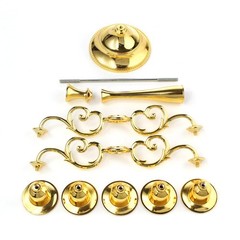 FANWNKI 5-Candle Metal Candelabra 10.2 Inch Tall Candlestick Gold-regular