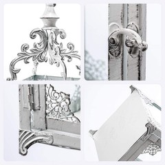 NEEDOMO Lanterns Decorative Indoor, 16″ White Hanging Lantern Set of 1, Beige