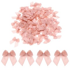 150Pcs Mini Ribbon Bows 17″ Mini Fabric Satin Ribbon Gift Flower Bows Pale Mauve