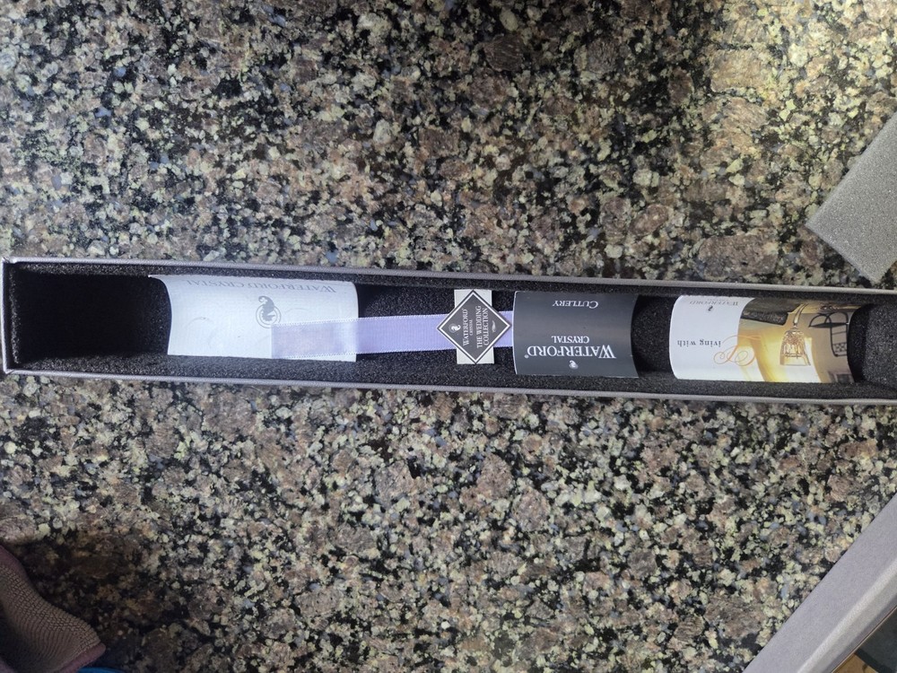 Waterford Crystal & Stainless Steel Serrated Knife, Wedding Cake Knife Excellent
