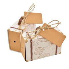Travel Case Candy Boxes Kraft Paper Gift Boxes Wedding Birthday Party Christmas