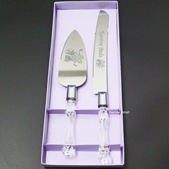 Boda Wedding Cuchillos De Pastel Cake Knife Server Set Nuestra Bodal Silver Bell