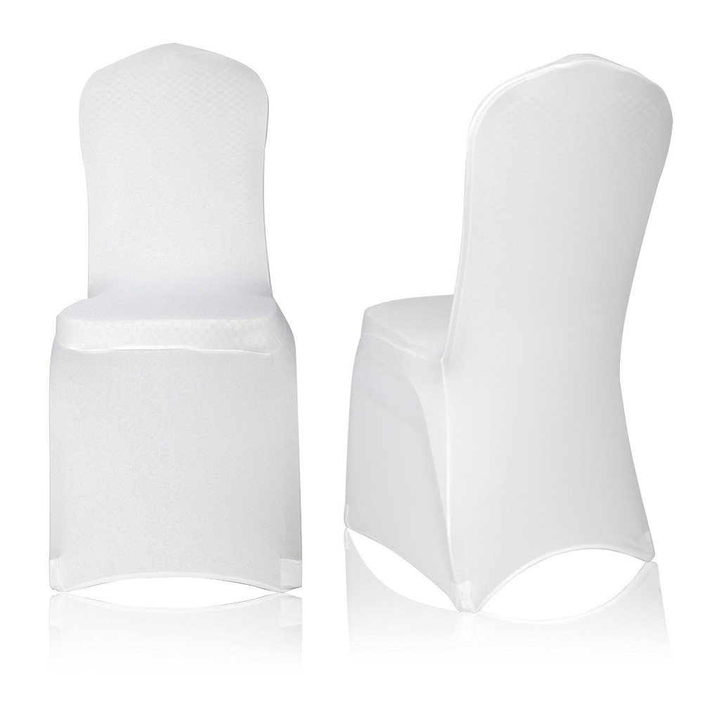 100 Pieces Universal White Polyester Spandex Folding Chair Cover Wedding Party