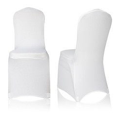 100 Pieces Universal White Polyester Spandex Folding Chair Cover Wedding Party
