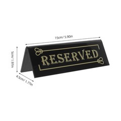 10 Pcs Acrylic Reserved Table Cards Tent Sign Birthday Hosts Wedding