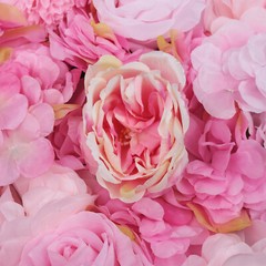 Artificial Flower Wall 6 Pieces Dark Pink Dahlia Peony Rose Wedding Party Decor