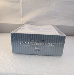 G Squared 50 Count Invitation Kit Print Your Own Pearl White