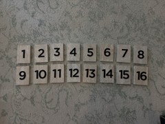 Real Marble Table Number Set 1-16