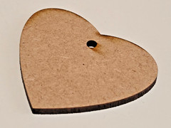 Wooden Heart Wedding Tags 25-100 3mm MDF Place Cards Laser Cut Favours Rustic