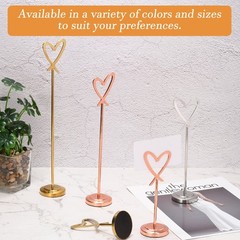 Table Number Holder, 5.91 x 2.1″Stainless Steel Table Sign, Silver/Gold