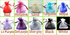 25/50/100/200pcs Organza Pouches Jewelry Wedding Party Favor Gift Bags 4″ X 3″