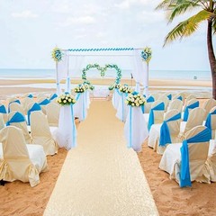 Gold Aisle Runner for Wedding Ceremony 2FTx15FT Sequin Aisle Runner Wedding