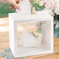 White Card with Clear Window Thick Wedding Money for Wedding Reception Gradua…