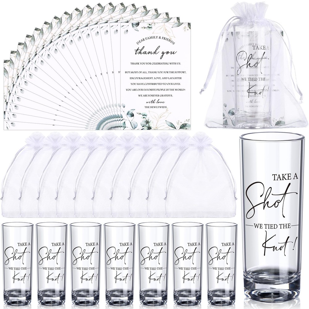 Sliner 100 Set Wedding Favors for Guests Bulk 2oz 1.57 x 4.1 inches, Clear