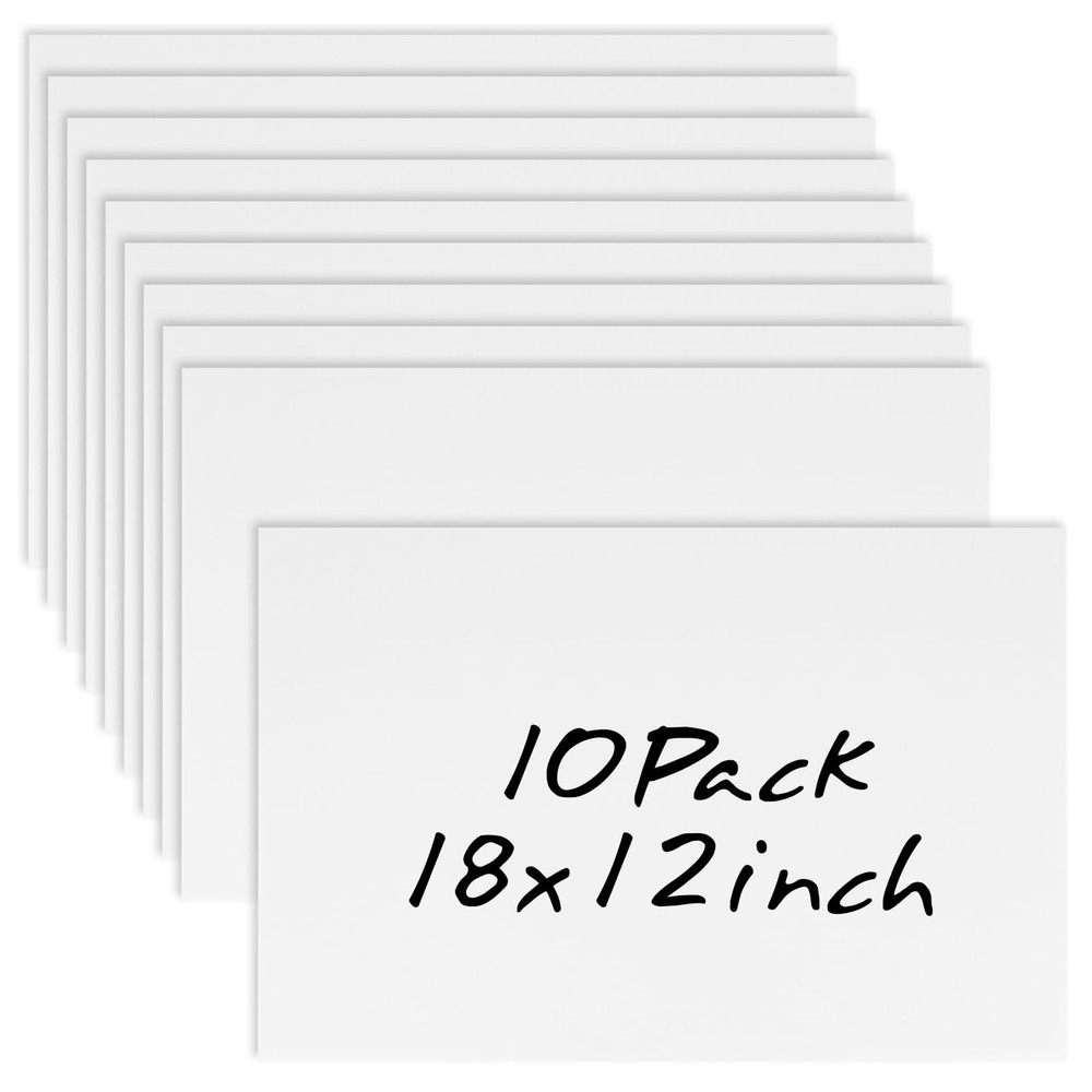 10 Pack 18» x 12» White Corrugated Plastic Sign Blank Board Double Sided fo…
