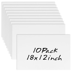 10 Pack 18» x 12» White Corrugated Plastic Sign Blank Board Double Sided fo…
