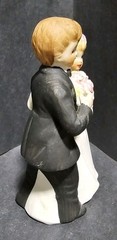 Porcelain Dancing Bride & Groom Cake Topper Unsigned
