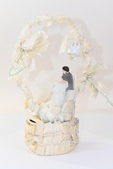 VTG RETCO 1965 Wedding Cake Topper Bride Groom Arch Mid Century 10 Inch