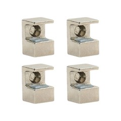 4pcs Sturdy Zinc Alloy Glass Clamps Convenient for Secure and Stable Support