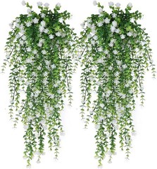 Artificial Plant Fake Eucalyptus Wall Hanging Flower Wedding Garden Home Decor