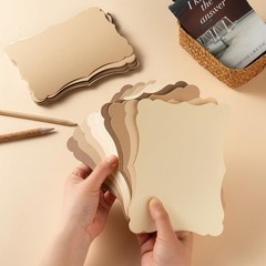 50 Pack Blank Kraft Cards Cardstock Thick Paper Brown Greeting 5x7IN,