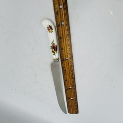 Vtg Royal Albert Old Country Roses Cake Knife Made In England Bone China 9.5”