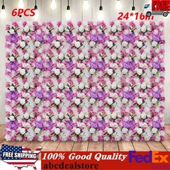 6 Pcs Artificial Hydrangea Flower Wall Panel For Wedding Party Backdrop 60X40CM