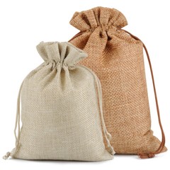 100/200pcs Burlap Gift Bags Wedding Hessian Jute Bags Linen Jewelry Pouches