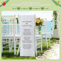 Reserved Memorial Wedding Chair Sign,Wedding Memorial Chair Sign,Linen 15 X 50 I