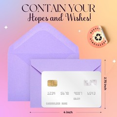 ACSTEP 50PACK Gift Card Envelopes Credit Size 4X2.75 50 PCS, Colorful