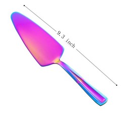 Rainbow Pie Cake Server Set, 3-Piece Stainless Steel Dessert Server Spatula f…