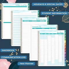 Teacher Planner 2026-2027 – Teacher Lesson 8.5″ x 11″ Dark blue and white