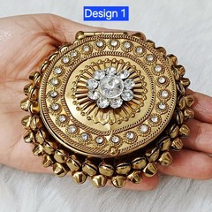 Sindoor box,Kumkum box,Rajwadi Kankavati,Sindoor Daani with Ghunghroo
